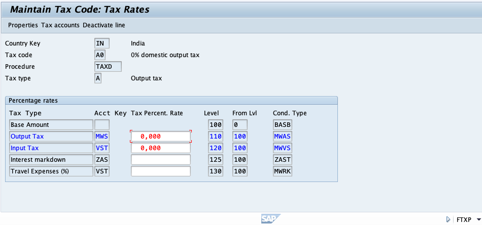 FI, Tax Account Determination
